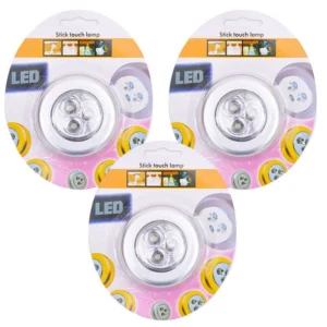 LED PIR Motion Sensor USB Stick Touch Lamp Battery-Powered Night Light for Ceiling Wall Cabinet Bedside Emergency Lighting