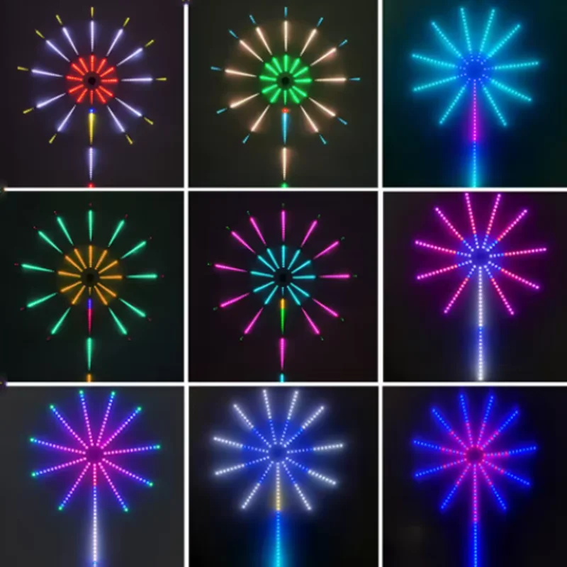 LED Firework Light, Smart Indoor LED Light Strip, Dimmable RGB-IC Flow Color, Fireworks Dynamic Scenes and App Music Sync, Timer - Image 3