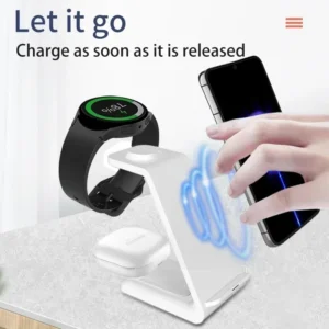 3 in 1 Wireless Charger Stand Fast Charging Dock Station For iPhone 15 14 XR Apple Watch 6 7 iWatch 30W wireless charging HT-ZZ1