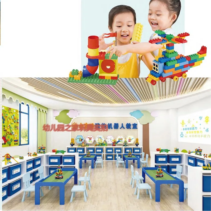 Robot classroom set teaching toys with training courses Children's construction and assembly teaching toys - Image 3