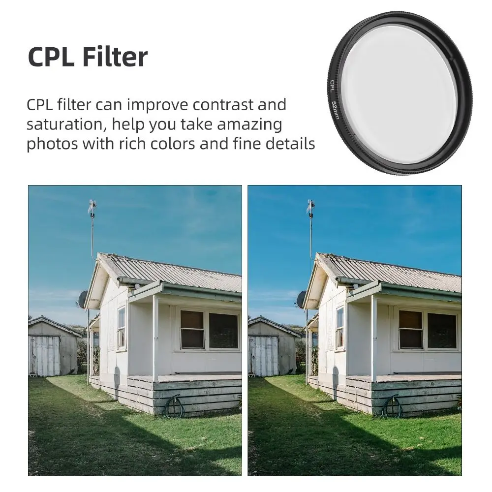 Universal 52mm Circular Polarizer Lens Filter Anti-reflection Portable Smartphones Lens Accessory CPL Filter Kit Camera Lens - Image 3