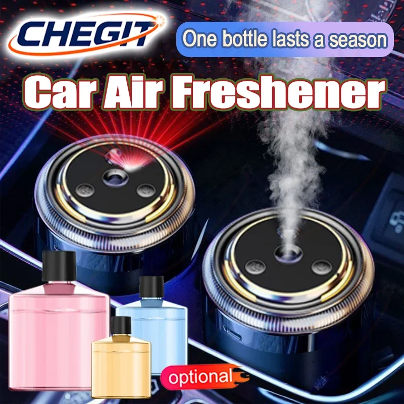 New Aroma Diffuser 5 Modes with Digital Display Smart Car Air Freshener Rechargeable Humidifier Starry Light Car Accessories