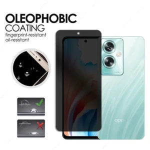 Privacy Screen Protector For Oppo A2 5G Anti Glare Glass For Oppo A2 5G Camera Protector For Oppo A79 5G Anti-spy Glass