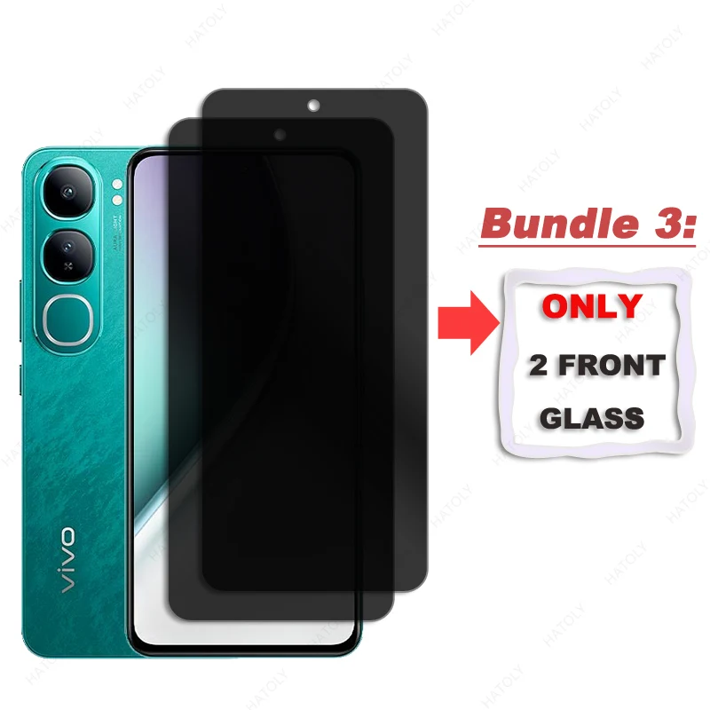 Privacy Screen Protector For vivo Y200 4G Glass For vivo Y200 5G Asia Tempered Anti Glare Glass Camera Lens Film Anti-spy Glass - Image 4