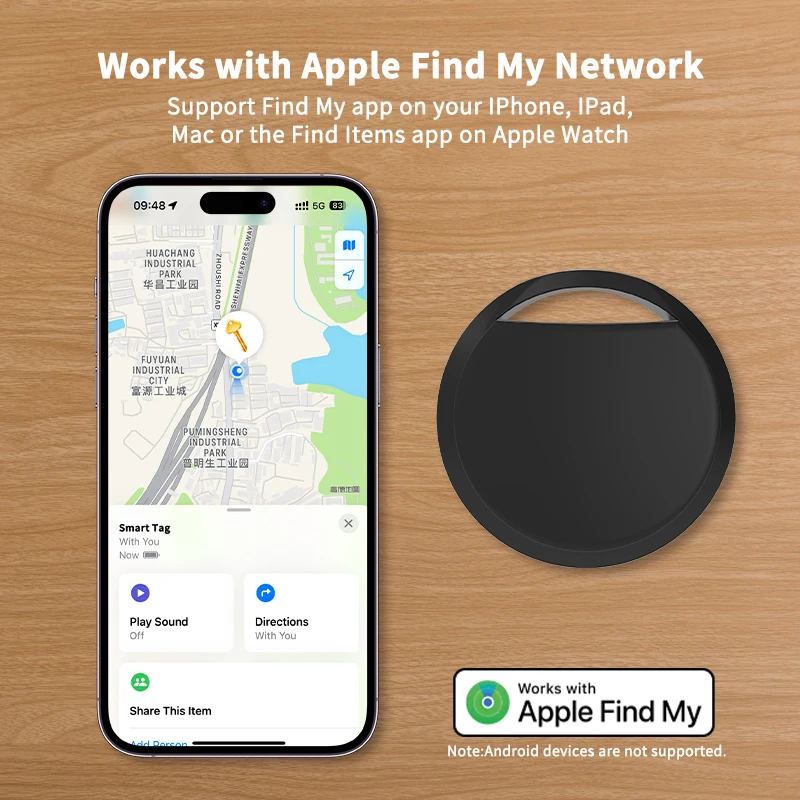 Mini Anti-Lost Tracking Device Bluetooth Works with Apple Find My APP Smart Tag Kids Pet GPS Tracker Alarm Reminder Positioner - Image 2