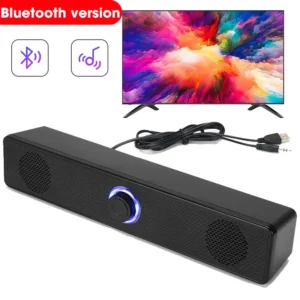 HOMEFISH BT5.0 Soundbar Speaker Wired Wireless Dual Mode 9D Surround Stereo Bass Anti-Interference for PC TV Phone Gaming