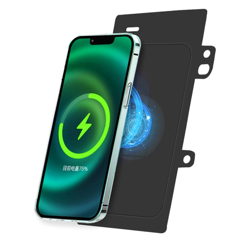 ZhuCamX for Ford Explorer U625 2020–2025 Armrest Storage Wireless Mobile Phone Charger QI 18W iPhone Magsafe Fast Charging Panel - Image 4