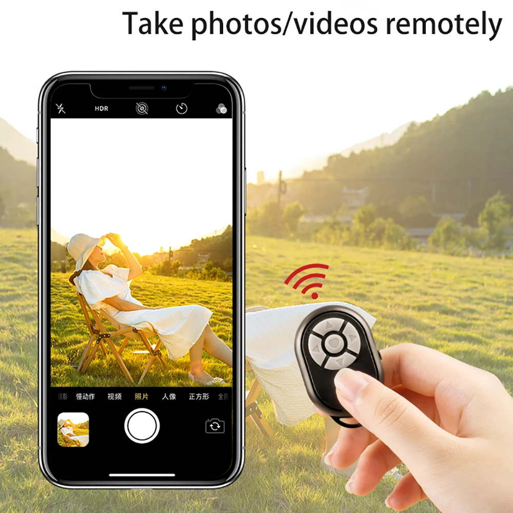 Bluetooth Remote Control for iPhone Xiaomi Android iOS Phones Selfie Stick Wireless Shutter Portable Phone Camera Controller - Image 4