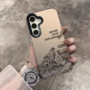 Mountain Phone Case For Samsung Galaxy S26 S25 S22 S24 S23 Ultra Plus FE A56 A55 A54 A36 A35 A34 5G Hard PC Shockproof IMD Cover