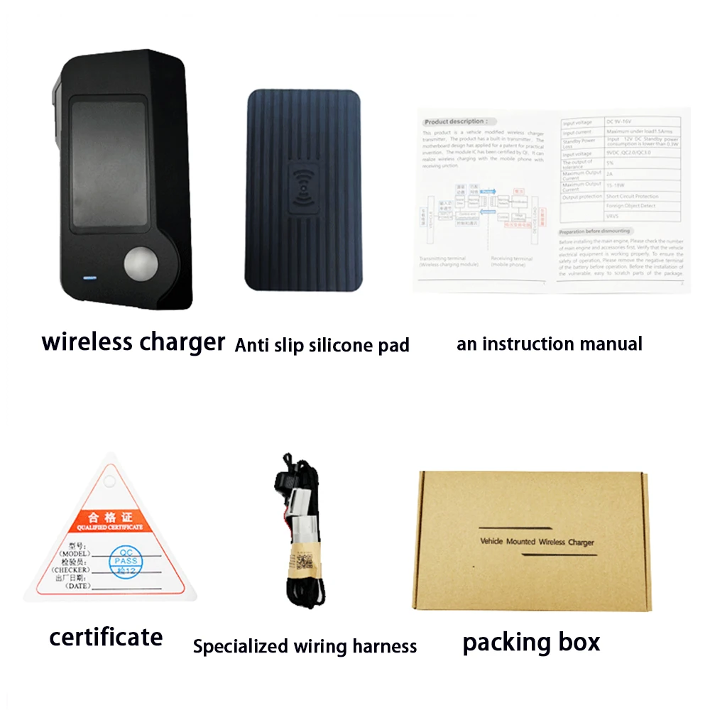 for Jeep Cherokee KL 2014–2023 Center Console Storage Wireless Mobile Phone Charger QI 18W iPhone Magsafe Fast Charging Panel - Image 5