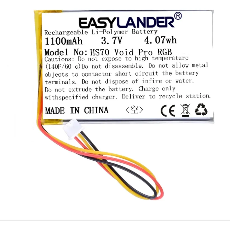 603450 Battery For Corsair Void Pro RGB HS70 Pro Virtuoso RGB SE Hs70SE HS75 XB Wireless Gaming Headset Dolby 7.1 Surround Sound - Image 2