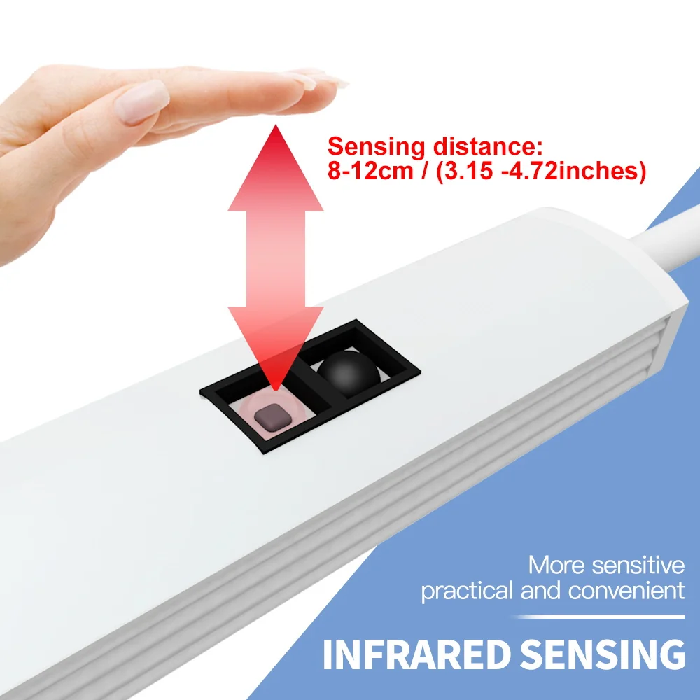 50cm/19.69inches LED Under Cabinet Light Hand Sweep Sensor Switch USB 5V Kitchen Lamp Bedroom Wardrobe Living room Nightlight - Image 2