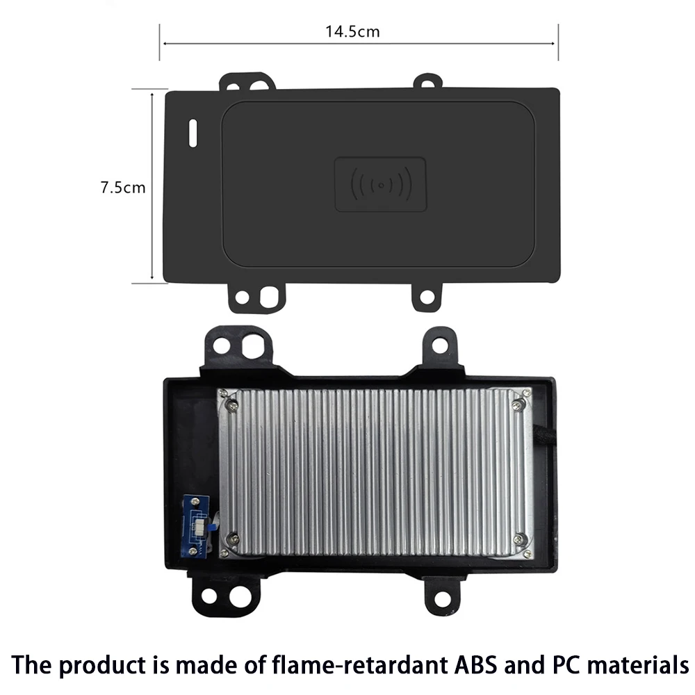 ZhuCamX for Ford Explorer U625 2020–2025 Armrest Storage Wireless Mobile Phone Charger QI 18W iPhone Magsafe Fast Charging Panel - Image 5