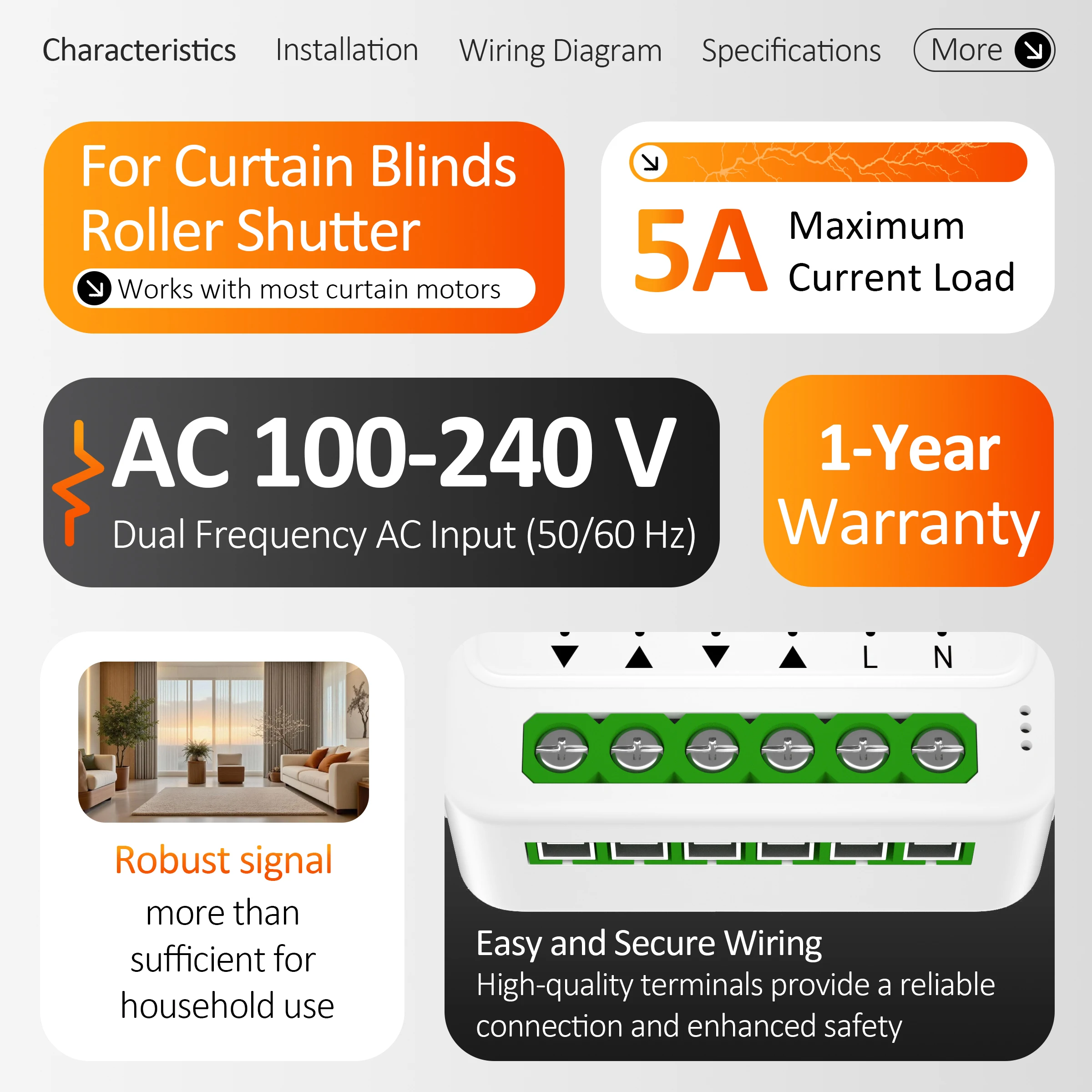 Tuya WiFi Smart Curtain Switch Roller Blinds Shutter Module Works With Alexa Google Home Assistant - Image 2