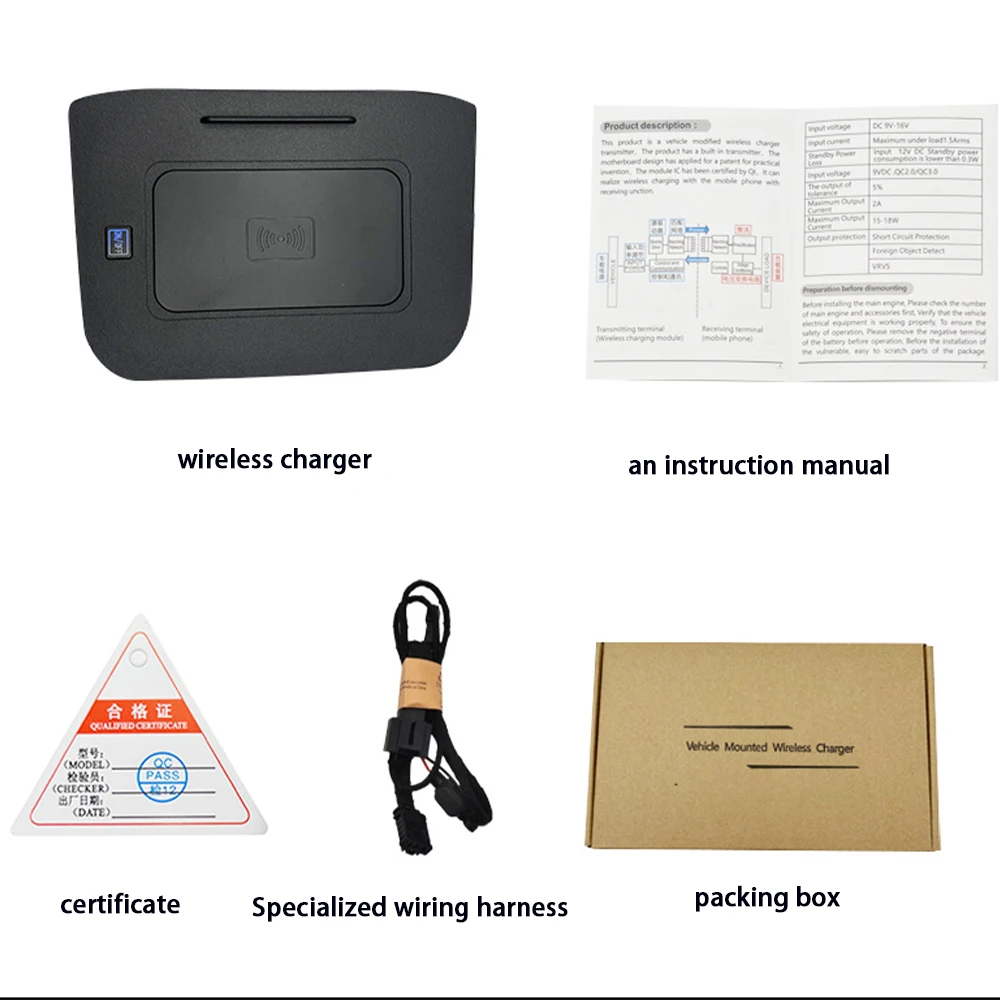 for Nissan Qashqai J12 2021-2025 Center Console Storage Wireless Mobile Phone Charger QI 18W iPhone Magsafe Fast Charging Panel - Image 6