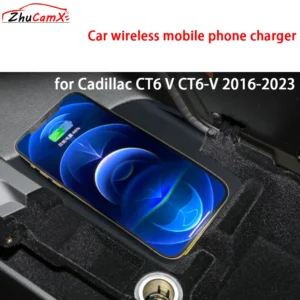 for Cadillac CT6 V CT6-V 2016-2023 Armrest Storage Car Wireless Mobile Phone Charger QI 18W iPhone Magsafe Fast Charging Panel