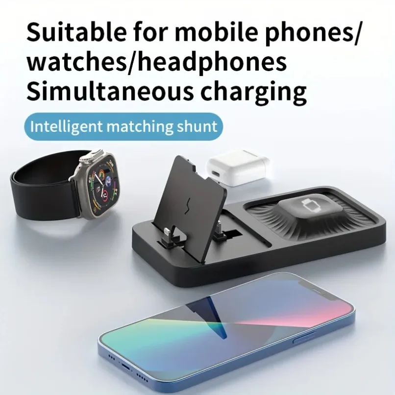 3 in 1 Foldable Wireless Charging Station Super Fast Charger Stand For iPhone 17 16 15 14 13 Pro Max Apple Watch AirPods Devices - Image 5