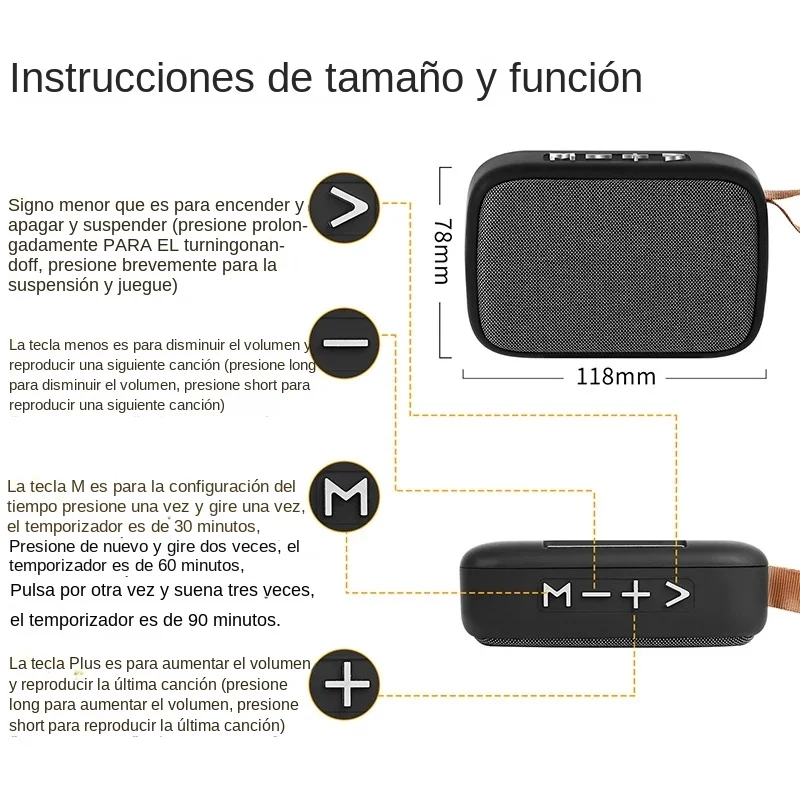 Universal Outdoor Subwoofer Portable Wireless Soundbar Loudspeaker Mini Bluetooth 5.0 Charging Audio Supports Bluetooth Speakers - Image 2