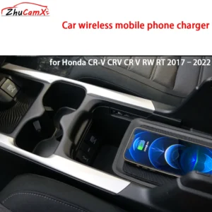 for Honda CR-V CRV CR V RW RT 2017–2022 Armrest Storage Wireless Mobile Phone Charger QI 18W iPhone Magsafe Fast Charging Panel