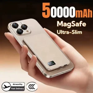 50000mAh Magnetic Power Bank Portable Wireless Ultra Slim Card Design Fast Charge External Battery For iPhone Samsung Xaiomi New