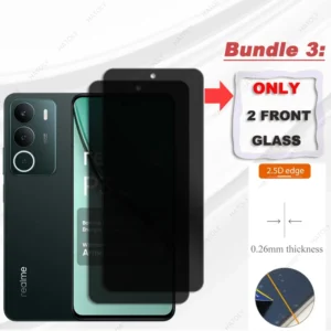 Privacy Screen Protector For Realme P3 Lite 4G Glass For Realme P3 Lite 4G Anti-spy Glass Camera Lens Protector Anti Glare Glass