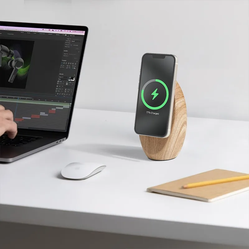 Hot Selling Creative Magsafe Customized Magnetic Phone Holder Wireless Charger Base Mobile Magnetic Charging Desktop Holder - Image 4