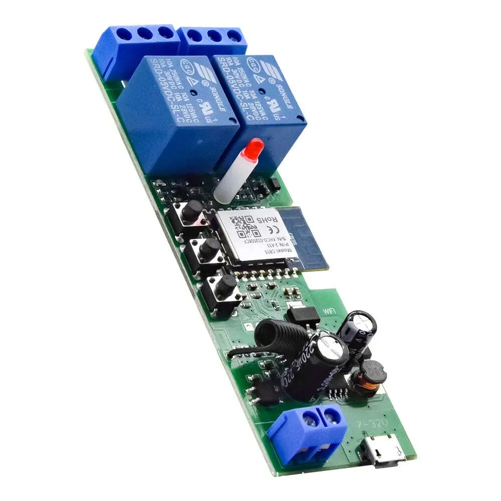 Tuya USB DC 5V and AC DC 7-32V Self-locking WiFi Wireless Smart Switch Home Relay Module 433Mhz RF Remote Control - Image 5