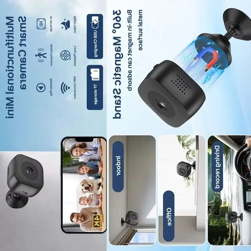 4K Smart Wireless Home Surveillance HD Camera Battery Camera Indoor Outdoor Security Monitor For Home Theft Prevention - Image 3