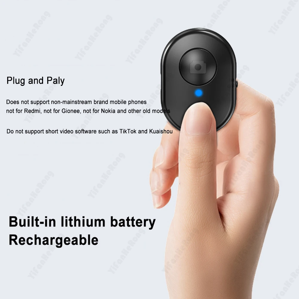 Rechargeable bluetooth-compatible Self-timer Selfie Stick Shutter Release Wireless Remote Controller Button for IOS Android - Image 4