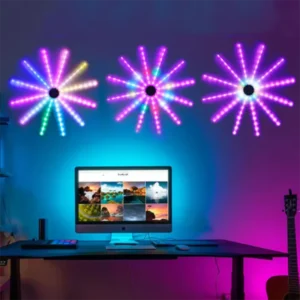 NEWIC Firework Strip Lights LED Bluetooth APP Control Neon Strip USB 5V Changing Smart Lamp Sync Music Bedroom Decor Dream Light
