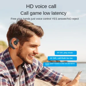 Bluetooth 5.4 Wireless Ear Hook Headset Earphone 180° Rotation HiFi Stereo Noise Reduction Headphone Sports Waterproof Earbud