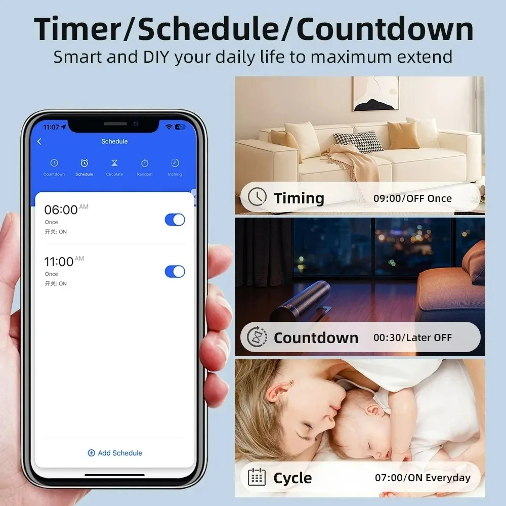 16A WiFi Smart Switch Mini Circuit Breaker APP Remote Control Timer Switch Compatible with Smart Life Alexa Yandex Alice - Image 5