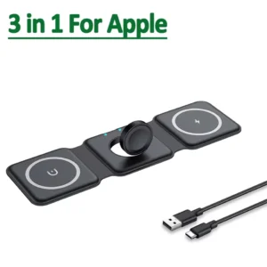 3-in-1 Magnetic Wireless Charger Pad Fast Charging Dock For iPhone 17 16 15 14 13 Pro Max Apple Watch 9 8 AirPods Charge Station