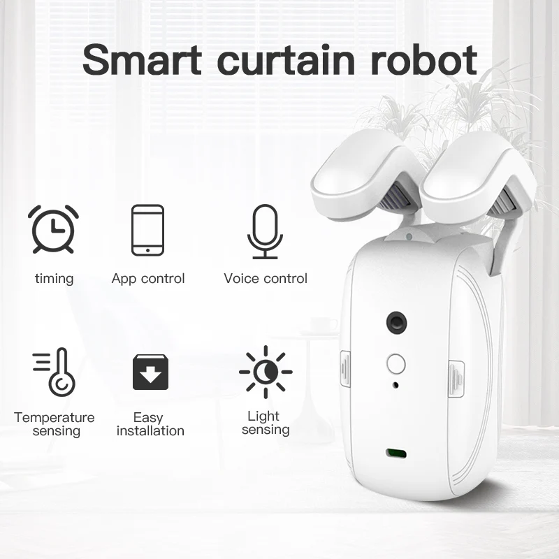 Tuya Wifi BT Smart Curtains Robot Wireless Automatic Curtain Opener Voice Remote Control Curtain Motor for Alexa Google Home - Image 4