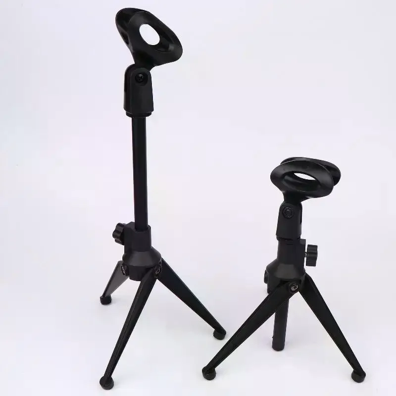 Mini Portable Table Stand Universal Microphone Stand Desktop Tripod Adjustable Mic Clip Holder Lightweight Bracket - Image 3