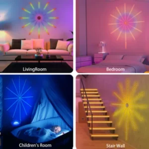 5V RGB Firework Strip Light LED Bluetooth 24key Remote Control USB WS2812 Changing Color Smart Lamp Sync Music Home Decor Light