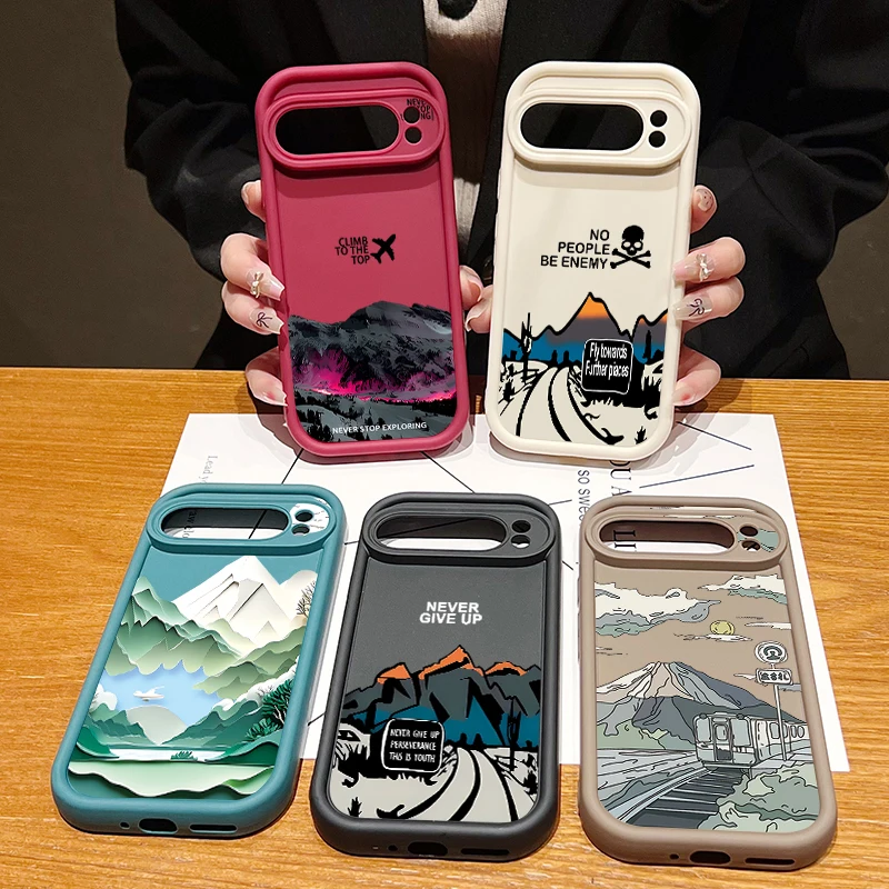 Mountain Road Patterned Phone Case For Google Pixel 10 9 8 7 Pro Pixel 9 10 Pro XL 7A 8A 9A Shockproof Soft Silicone Back Cover - Image 6