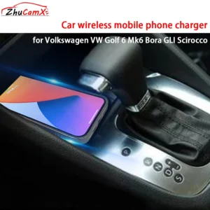 for Volkswagen VW Golf 6 Mk6 Bora GLI Scirocco Center Console Storage Wireless Mobile Phone Charger QI 18W Magsafe Fast Charging
