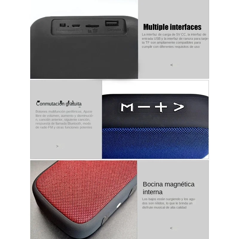 Universal Outdoor Subwoofer Portable Wireless Soundbar Loudspeaker Mini Bluetooth 5.0 Charging Audio Supports Bluetooth Speakers - Image 5