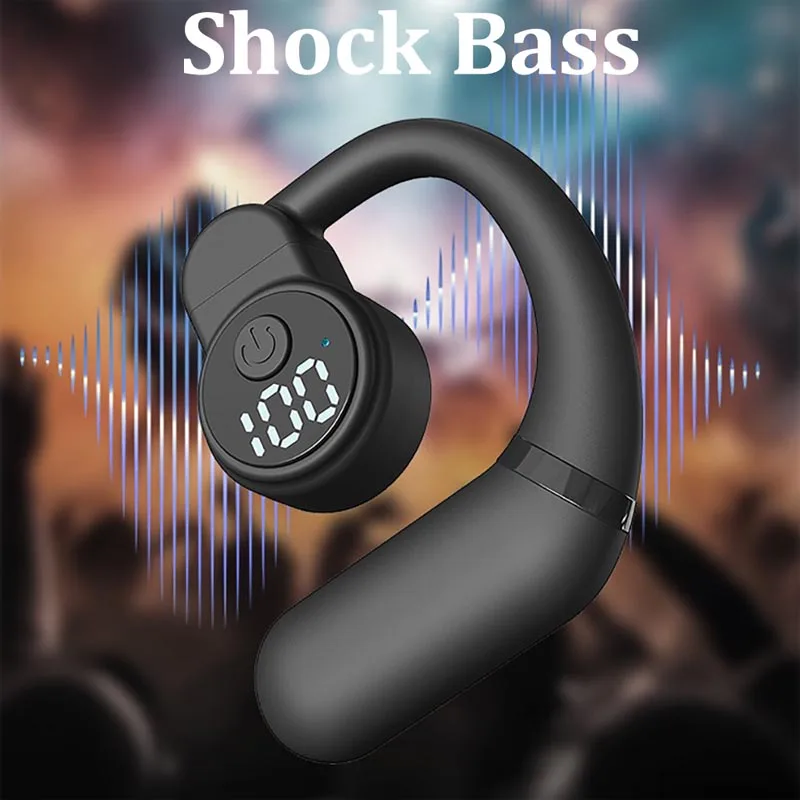 Bluetooth 5.4 Wireless Ear Hook Headset Earphone 180° Rotation HiFi Stereo Noise Reduction Headphone Sports Waterproof Earbud - Image 3