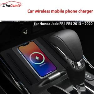 for Honda Jade FR4 FR5 2013–2020 Center Console Storage Wireless Mobile Phone Charger QI 18W iPhone Magsafe Fast Charging Panel