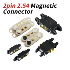 2pcs 2pin 2.54 Magnetic Connector 3V 5V 9V 12V 2A 3A 5A Solder Wire Terminals for Power Bank Smart Devices Waterproof Connector
