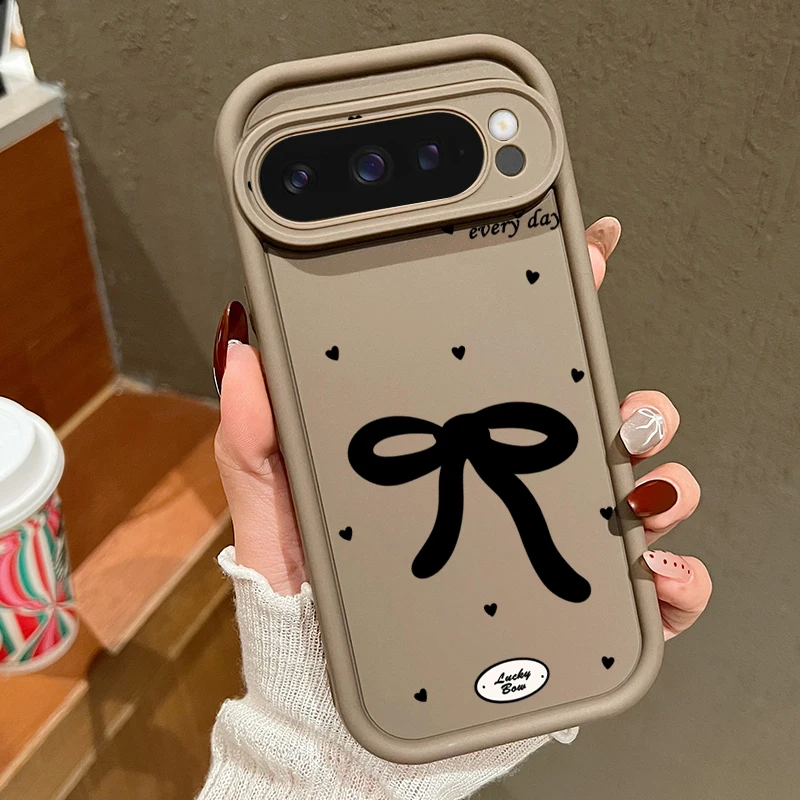 INS Bowknot Pattern Phone Case For Google Pixel 8 7 Pro 8A 9 Pro XL Shockproof TPU Silicone Soft Back Cover For Pixel 9 8 Pro