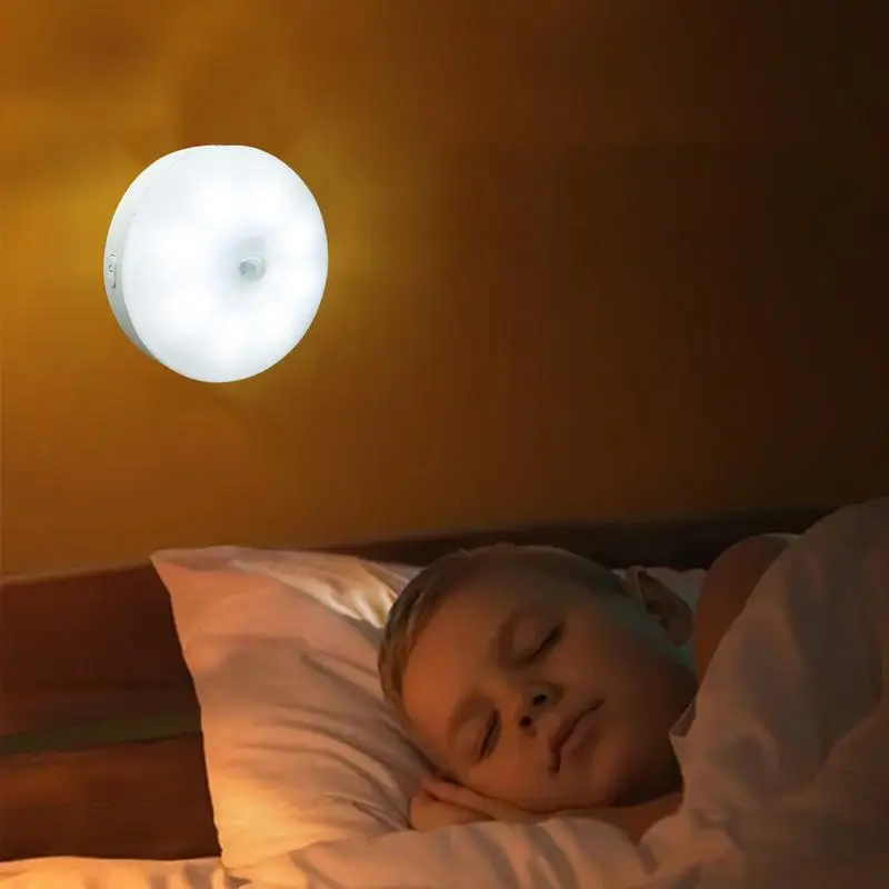 Motion Sensor Night Light LED Indoor Auto Sensing Lamp Indoor USB Charging Induction Closet Stairway Entrance Lamp - Image 5