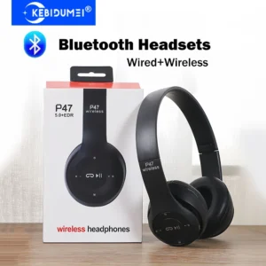 KEBIDUMEI Foldable Bluetooth Headsets Tri-Mode TF/Wireless/Wired Gaming Headphones Wireless Earphones Noise Reduction Earbuds