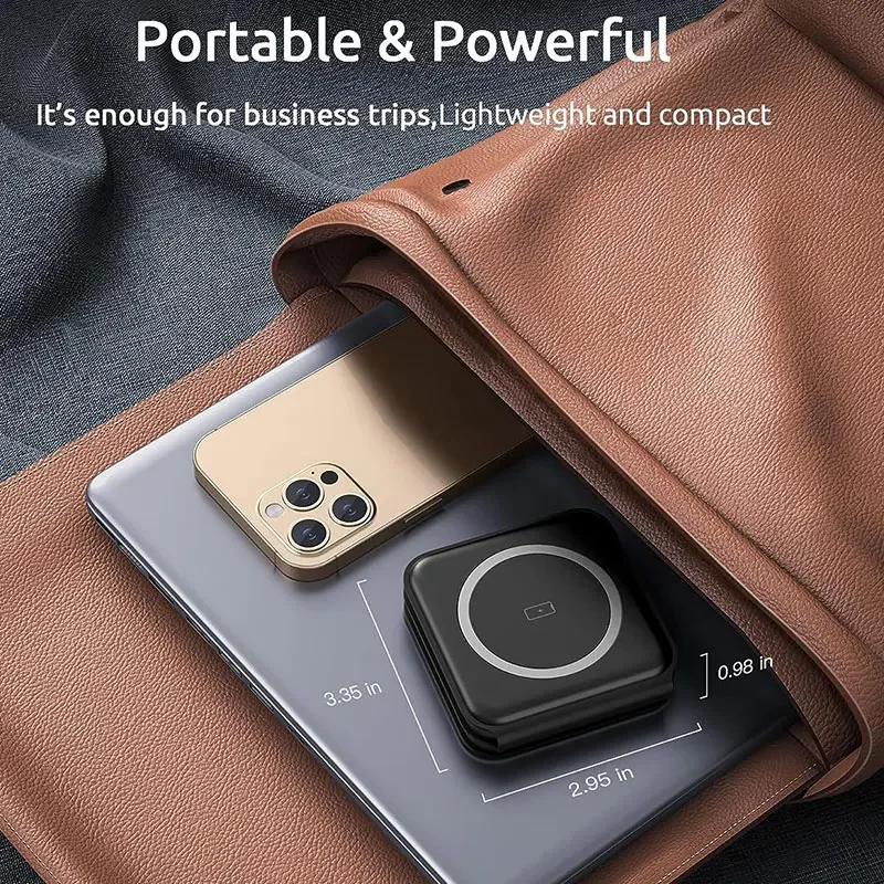 3 in 1 Wireless Charging Station for Apple MagSafe Charger, Foldable Magnetic Travel Charger for iPhone Apple Watch AirPods Pro - Image 6