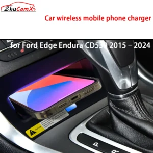 for Ford Edge Endura CD539 2015–2024 Center Console Storage Wireless Mobile Phone Charger 18W iPhone Magsafe Fast Charging Panel