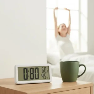 Large Display Digital Alarm Clock Smart Table Electronic LED Clock Minimalist Style for Office Dorm Bedroom