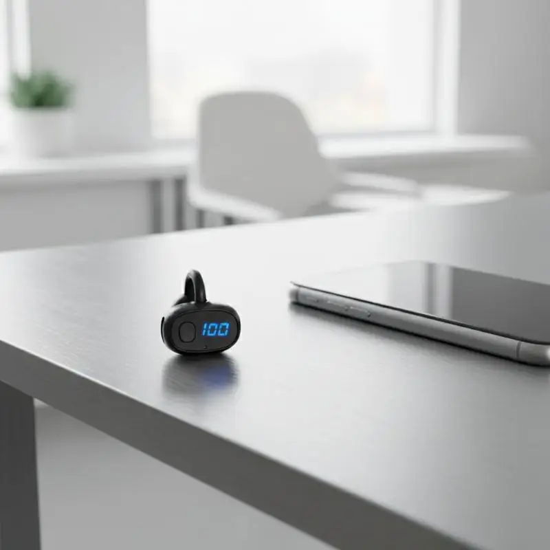Bone Conduction Bluetooth Headset Clip On Ear Sports Wireless Bluetooth Headset Digital Display - Image 2
