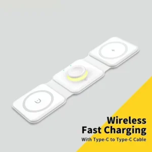 3 in 1 Magnetic Wireless Charger Fast Charging Pad Dock Station for iPhone 16 15 14 17 Pro Max Apple Watch AirPods Phone Charger